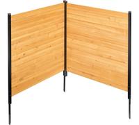 Clôture en bois pour plus d'intimité, 38 po de largeur x 42 po de longueur, 2 panneaux solides pour climatiseur, enceinte pour équipement de piscine avec piquets métalliques, installation facile à fai