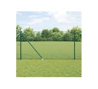 Clôture en fil soudé avec 13 piquets verts 1,2x25 m en acier 3352084