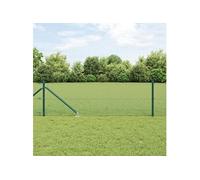 vidaXL Clôture en fil soudé avec pointes 100 x 0,6 m Vert Maille