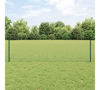 Clôture en fil soudé avec poteau 10 x 0,5 m (L x H)