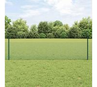 Clôture en fil soudé avec poteau 10 x 0,5 m (L x H)