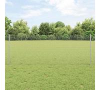 Clôture en fil soudé avec poteau 10 x 0,8 m (L x H)