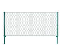 vidaXL Clôture en grillage métallique avec poteaux acier 25x0,75 m Vert