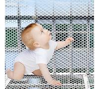 Clôture En Maille Plastique Blanche, Balcon , Sécurité Enfant, Hexagone Fixé Avec Joint De For Volaille, Cadre For Fenêtre, Artisanat(2x5m/6.6x16.4ft)
