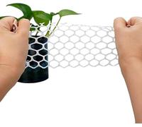 Clôture en maille plastiqueBarrière de construction blanche avec trou 0,8 cmClôture hexagonale for volailleSécurité intérieure et extérieure du balcon(2x5m/6.6x16.4ft)