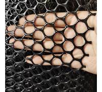Clôture en plastique noir robuste pour poulailler - 1 x 5 m - Barrière pour animaux et protection de balcon, parfaite pour les clôtures de volailles, maille durable de 1,2 cm pour une utilisation
