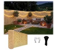 Clôture en Roseau Naturel Store Enrouleur Bambou Rideau de Roseau, Brise Vue en Roseau for Jardin, Écrans de Confidentialité for Patio, Clôture en Bambou for Balcon(Naturel,150x120cm)