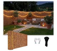 Clôture en Roseau Naturel Store Enrouleur Bambou Rideau de Roseau, Brise Vue en Roseau for Jardin, Écrans de Confidentialité for Patio, Clôture en Bambou for Balcon(Brun,150x110cm)