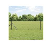vidaXL Clôture en treillis métallique 25 x 0,8 m Acier Gris
