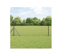 Clôture en treillis Gris 0,8x25 m en acier 42004821