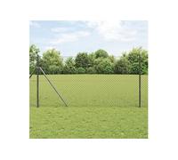 Clôture en treillis Grise 1x10 m Acier 42004802
