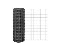 vidaXL Clôture barrière de jardin Euro 10 x 0,8 m Maille acier 77 x 64 mm Gris