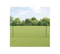 Clôture Euro vidaXL avec poteaux, 10 x 1,5 m, acier revêtu de PVC, couleur verte