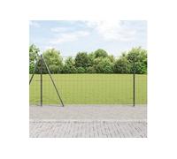 Vidaxl Clôture Euro Avec 7 Poteaux À Bride 1,2x10 M En Acier Galvanisé