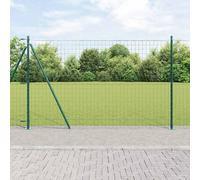 Clôture Euro avec Base en Béton 10 x 1,5 m Vert Maille