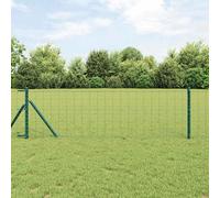 vidaXL Clôture en fil soudé 10 x 0,8 m – Gris métal – Ensemble de 2