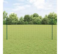 Clôture Euro avec poteau 10 x 1,2 m Acier recouvert de PVC Vert
