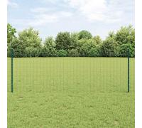 Clôture Euro avec poteau 25 x 0,8 m Acier recouvert de PVC Vert