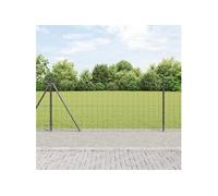 vidaXL Clôture en fil soudé avec base en béton 25 x 1 m (l x h)