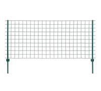 vidaXL Ensemble de Clôture Euro Acier Vert Clôture de Jardin Grillages Maille