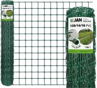 Clôture forestière - 130/14/10 - Hauteur 130 cm - Rouleau de 25 m - Vert - Galvanisé + revêtement PVC - Treillis noué Clôture pour gibier 10 x 10 cm - 80 g/m²