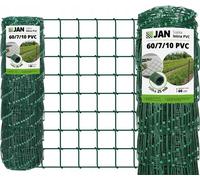 Clôture forestière - 60/7/10 - Hauteur 60 cm - Rouleau de 25 m - Vert - Galvanisé + revêtement PVC - Treillis noué Clôture pour gibier 10 x 10 cm - 80 g/m²