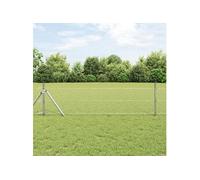 vidaXL Clôture hexagonale Argenté 0,6 x 10 m Acier galvanisé