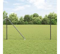 Clôture Hexagonale Gris 1.4x100 M Acier Vidaxl, Poteaux De Clôture Vidaxl Avec Pointe 13 Pcs Ø32 Mm 160 Cm En Acier Galvanisé