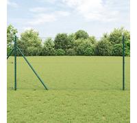 Clôture Hexagonale Vidaxl Verte 1,2x10 M Acier, Poteaux De Clôture Vidaxl 7 Pcs Verts Ø32 Mm 170 Cm Acier Galvanisé