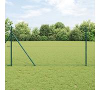 Clôture Hexagonale Vidaxl Verte 1,4x50 M Acier, Poteaux De Clôture Vidaxl 13 Pcs Verts Ø32 Mm 190 Cm Acier Galvanisé