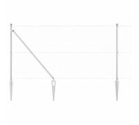 Clôture métallique soudée 10 x 0,8 m en acier galvanisé | Clôture grillagée, fil barbelé, fer, jardin, terrasse, résistant aux UV, protection contre la rouille, montage