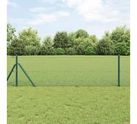 Clôture métallique soudée verte rectangulaire pour extérieur, brise-vue moderne pour jardin et terrasse, construction en métal robuste, montage facile par deux