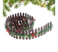 Clôture miniature en bois - Barrière de jardin féérique en bois, panneau de barrière d'artisanat | Panneaux de clôture de jardin avec lumière LED pour cadeau de Noël et constitue également un cadeau