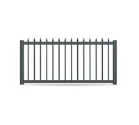 Clôture, modèle Hyères, aluminium, anthracite, systèmes de fixation flexibles, personnalisable