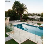 Cloture piscine NAXOS : Module de 1.00 m + 2 pinces + 2 caches