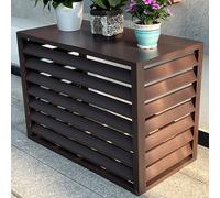 Clôture pour cacher le climatiseur,cache climatiseur exterieur aluminium,cache bloc clim exterieur,Couvercle de poubelle autoportante,Convient pour l'unité extérieure du climatiseur (Color : Brown