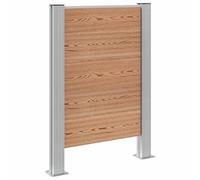 Clôture pour poubelle Marron 85 x 12 x 115 cm Aluminium WPC | Design modulaire, extensible, résistant à la corrosion, pour jardin ou cour