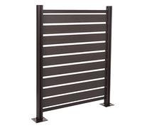 Clôture pour poubelles en Aluminium HWC-K57, élément de Base Cache-Poubelle, Aspect Bois Extensible 130x110x6cm - Anthracite