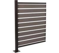 Clôture pour poubelles en aluminium MENDLER HWC-K57 élément d'extension 130x100x6cm gris Gris G