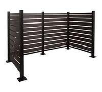 Clôture pour poubelles en aluminium HWC-K57 extensible 130x206x110cm anthracite
