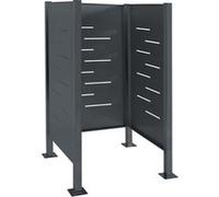 Clôture pour poubelles HWC-J55 150x85x85cm métal anthracite