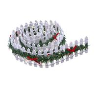 Clôture pour sapin de Noël - Barrière lumineuse à LED miniature en bois pour décorations de Noël, décoration festive pour intérieur et extérieur, mini clôture décorative pour installation
