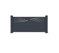 Casanoov Panneau de clôture 1,9m VELETA H.90cm aluminium Gris