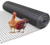Clôture temporaire en fil de fer robuste noir Filet for volaille Patio Arrière-cour Serre(1x50m(3.3x164ft))