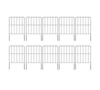 Clôtures de jardin 10 panneaux métalliques extérieurs | Clôture pour extérieur, terrasse, cour, balcon, terrasse, chien, plantes, fleurs, porche, lapin
