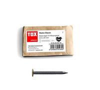 Clou à image Home Classic TOX en acier trempé avec tête en laiton dans un emballage en papier recyclable, taille 2,0 x 20 mm, clous en acier pour images pour presque tous, 20 pièces, 063600101