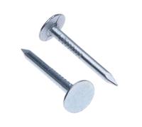 Clou a Tete Toiture en Feutre 20mm (Paquet de 100) Clous Grosse Tête Galvanisés pour le Bricolage la Décoration d'intérieur et la Construction Taille Toit de Abri de Toit Maisons d'été Cabines