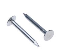 Clou a Tete Toiture en Feutre 25mm (Paquet de 100) Clous Grosse Tête Galvanisés pour le Bricolage la Décoration d'intérieur et la Construction Taille Toit de Abri de Toit Maisons d'été Cabines