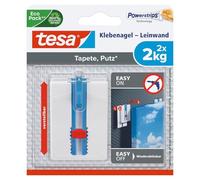 Clou adhésif tesa® toile - papier peint, plâtre - réglable en hauteur - clou auto-adhésif - toile et cadre - adhérence 2 kg/clou - retrait sans traces