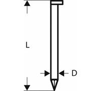 Clou en bande tête D SN34DK 75G, 2,8 mm, 75 mm, galvanisé, lisse Bosch 2608200007